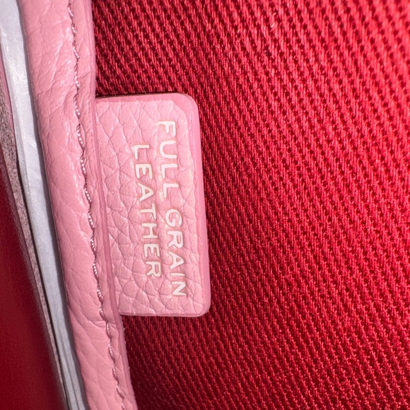 Authentic MARC JACOBS The Leather Tote Bag Crossbody, Ribbon Pink Size Small - Picture 13 of 15